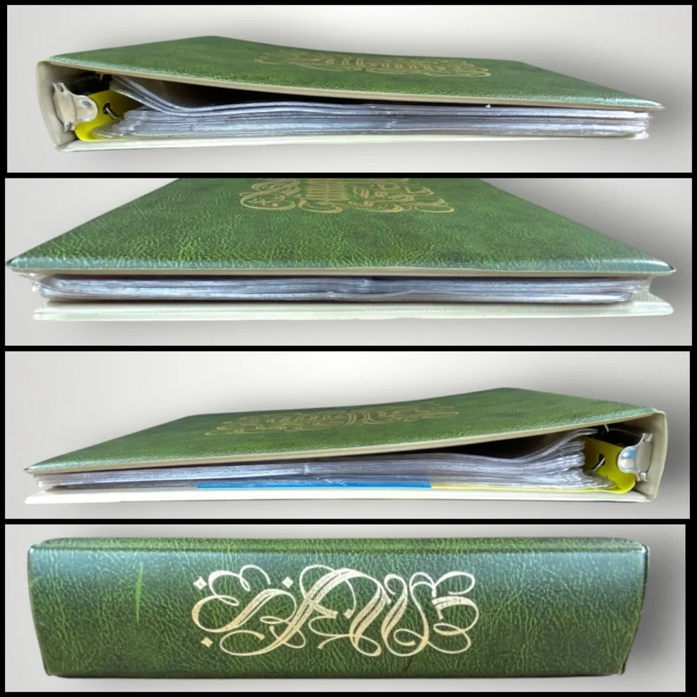 Woolworth Herald Square Photo Album Green Gold 3 Ring Binder 1970s